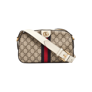 Gucci Beige/White GG Coated Canvas Vintage Web Small Ophidia Crossbody Bag -【TOP】1:1 Mirror