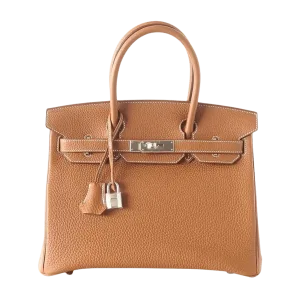 Hermes Birkin 30 Togo Gold Brown PHW -【TOP】1:1 Mirror Replica Handbags