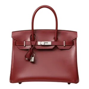 Hermès Birkin 30 Box Bandanas PHW Handcraft -【TOP】1:1 Mirror Replica Handbags