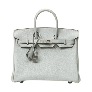Hermès Birkin 25 Chevre Athens Olympics Silver PHW Handcraft -【TOP】1:1 Mirror Replica Handbags