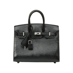 Hermès Birkin 20 Lizard Noir Sellier PHW Handcraft -【TOP】1:1 Mirror Replica Handbags