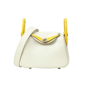 Hermès Lindy 19 Swift / Matte Alligator Mushroom / M9 Mimosa PHW Handcraft -【TOP】1:1 Mirror Replica Handbags