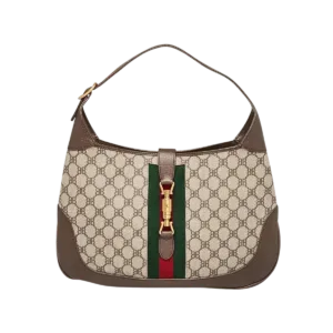 Gucci Beige/Ebony Coated Canvas/Leather The Hacker Project 1961 Medium Jackie Bag -【TOP】1:1 Mirror Replica Handbags